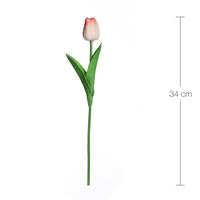 2 x Brand New huaao 12pcs Artificial Latex Tulips Bouquet Artificial Flowers PU Real Touch Bouquet, Wedding Table Party, Office Decoration, Floral Arrangements, Champagne Pink - RRP €30.24