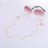 1 x Brand New kkjoy Alloy Sunglasses Chain with Gold Beads for Women Girls - RRP €22.8