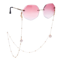 1 x Brand New kkjoy Alloy Sunglasses Chain with Gold Beads for Women Girls - RRP €22.8