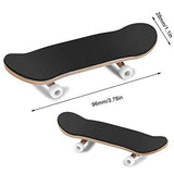 1 x RAW Customer Returns Tnfeeon Fingerboard Finger Skateboards, Mini Fingerboard, Professional Finger Skateboard Maple Wood DIY Assembly Skate White  - RRP €9.8