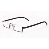 1 x RAW Customer Returns TR90 Ultra Light Frame Reading Glasses Half Frame Metal Reading Aid with Glasses Case for Men and Women Black, 1.25  - RRP €11.09