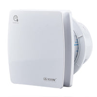 1 x RAW Customer Returns XIIW bathroom fan 100mm with humidity sensor exhaust fan adjustable run-on time, with timing wall fan Silent, with backflow flap 95m h, 12 watts 34dB for bathroom, toilet, kitchen - RRP €41.34