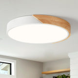 1 x RAW Customer Returns Qamra LED ceiling light, 40 cm ceiling lamp LED, lamp ceiling white, 36 W ceiling light wood for living room, bedroom, kitchen, hallway, dining room - RRP €59.99