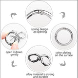 1 x RAW Customer Returns Round Carabiner 30 Pieces Round Carabiner Snap 28 mm Zinc Alloy Spring Jump Rings for Keychain Bag Purse, 3 Colors - RRP €11.99