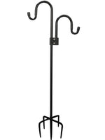 1 x RAW Customer Returns ADTSADDTO Garden Shepherd Hook, 274cm Garden Double Hook With 5 Prong Base Shepherds Crook Hook FOR Solar Lights, Plant Baskets, Lanterns, Bird Houses - RRP €39.99