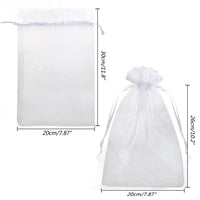 1 x RAW Customer Returns MAOOY Organza Bags 20 x 30 cm White 100 Pieces Organza Bags for Filling Small Organza Bags Jewelry Bags Bags for Guest Gifts Wedding Christmas Gift Bags Grape Protection Bags - RRP €21.99