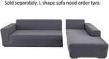 1 x RAW Customer Returns LINGKY Sofa Cover Corner Sofa L Shape Stretch Velvet Sofa Cover Universal Couch Cover For 1 2 3 4 Seater Washable Sofa Throws L Shape Corner Sofa Requires Two - Sofa Cover 3 Seater, Light Gray - RRP €48.95