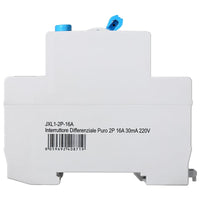 1 x RAW Customer Returns Pure Differential Switch 2P 2 Poles 6kA 30mA 220V, Occupies 2 DIN Modules, RCCB 2P 30mA C16 16A - RRP €19.66