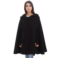 1 x RAW Customer Returns GRACEART Gothic Medieval Unisex Poncho Cape Bat Shal Cloak Throw Short - Black  - RRP €60.99