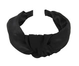 1 x RAW Customer Returns axy Headband with Knot and Satin Covered Vintage Beautiful Headband Hair Accessories Women s Headband HR35A Black  - RRP €13.99