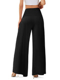 1 x RAW Customer Returns CZIMOO Women s Marlene Pants Casual Wide Pants with Pockets Palazzo Lounge Pants High Waist Casual Pants Loose Long Yoga Pants Black XL - RRP €31.75