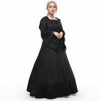 1 x Brand New CAMDOM Women s Retro Steampunk Dress Ladies Medieval Hooded Skirt Renaissance Gothic Lace Cuff Halloween Cosplay K - RRP €32.26