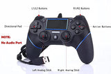 1 x RAW Customer Returns Intckwan Wired Game Controller for PS 4 Pr o S lim Laptop PC win7 8 10 , USB plug gamepad joystick with vibration and anti-slip handle, ergonomics, 2M cable, blue - RRP €26.49