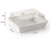 1 x Brand New NatureMan 50pcs Cake Boxes with Clear Safe Lid, Sandwich Boxes, 5 Square Food Containers for Bakery, Dessert, Hamburg, Sandwich, Cake Slice Brown  - RRP €20.4