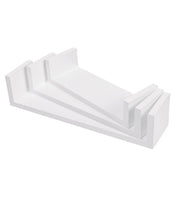 1 x RAW Customer Returns SONGMICS Wall Shelf, Set of 3, Floating Shelf, 30 35 40 cm, Wall Mount Shelf, Load Up to 15 kg Each, for Living Room, Study, Bathroom, Kitchen, White LWS40WT, Wood - RRP €23.38