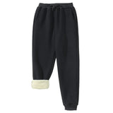 1 x Brand New CM C M WODRO Women s Warm Sherpa Jogging Pants Winter Thermal Fleece Thicken Pants Women Drawstring Sports Pants Lined Sweatpants with Pockets 2XL, Black  - RRP €30.0