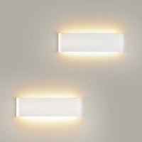 1 x RAW Customer Returns Mille Lucciole LED indoor wall light, pack of 2, wall lamp LED indoor modern wall light white up down light wall lighting 3000K warm white stairwell lighting 18W IP44 hallway lamps for living room - RRP €42.29