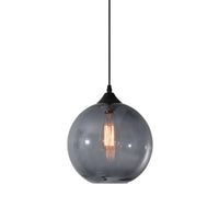 1 x RAW Customer Returns S-Cevada Simple Glass Ball Pendant Light, Industrial Vintage E27 Loft Bar Hanging Lamp, 1-Bulb Mini Globe Ceiling Light for Kitchen, Dining Room, Bedroom Grey  - RRP €49.99