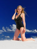 2 x Brand New GOTIMAL push up swimsuit swimwear for women one piece high waist swimsuit ladies black lemon XL - RRP €70.56