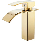 1 x RAW Customer Returns imiiHO 007 Bathroom Sink Faucet Chrome Gold , Stainless Steel 304, Hoses Included, Deck Mounted - RRP €55.63