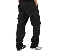 1 x RAW Customer Returns Yageshark Men s Cotton Cargo Trousers with 6 Pockets, Regular Fit Trousers, Outdoor Trousers, Leisure Trousers, Hiking Trousers, Trekking Trousers Black, 34  - RRP €30.24