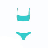 1 x RAW Customer Returns meioro Bikini Sets for Women Push Up Thong Low Waist Swimsuit Bikini Set Swimwear Beachwear M, Blue  - RRP €27.99