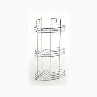 1 x RAW Customer Returns Kasahome Shower Shelves Corner Bathroom Shelf 3 Tier Corner Storage Rack Chrome Steel 52cm - RRP €38.28