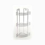 1 x RAW Customer Returns Kasahome Shower Shelves Corner Bathroom Shelf 3 Tier Corner Storage Rack Chrome Steel 52cm - RRP €38.28