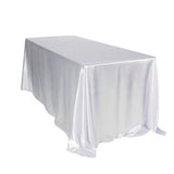 1 x RAW Customer Returns CCSimple Satin Tablecloth for Decoration Wedding Birthday Christening for Children Event - White 228 335cm Bianco - RRP €20.4