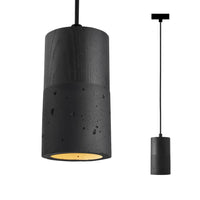 1 x RAW Customer Returns ouglres LED concrete pendant light, 1-bulb gray hanging lamp, height-adjustable pendant light, vintage, hanging lamp for dining table, kitchen, living room, bedroom, bedside table, bar, material wood, concrete, Gu10 - RRP €40.27