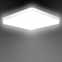 1 x RAW Customer Returns Ouyulong Square Led Ceiling Lamp 36W, IP54 Waterproof Bathroom Ceiling Lamp, 23CM 4350LM 6500K Kitchen Ceiling Light, for Hallway Bedroom Balcony Garage Living Room - RRP €25.99