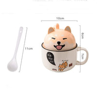 1 x RAW Customer Returns Xfeyaqlo Husky Mug Dogs Cute Coffee Cups Husky Coffee Cup with Lid and Spoon The Lid Can Be Used As a Mug Husky, Ceramic, 350ml  - RRP €18.38