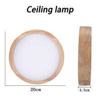 1 x RAW Customer Returns LIGKIN LED Ceiling Lamp Wood 24W Ceiling Light Round 20cm White 6500K Diameter Modern Kitchen Lamp Living Room for Balcony Hallway Baby Room Bedroom Dining Room - RRP €23.18