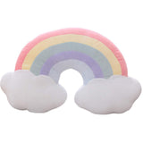 1 x RAW Customer Returns Decorative pillows, rainbow star moon throw pillows, cuddly fluffy children s pillows for children, photography props background, sofa back cushion, children s room, home decoration rainbow  - RRP €28.99