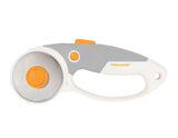 1 x RAW Customer Returns Fiskars titanium rotary knife, 60 mm, for right and left-handed users, orange white grey, 1004753 - RRP €16.77