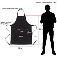 1 x RAW Customer Returns LessMo apron, grill apron and cooking apron in professional quality with adjustable neck strap and with two pockets, made of 100 cotton 70 x 85 cm - RRP €10.99