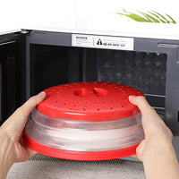 1 x RAW Customer Returns Microwave cover, 2-piece foldable microwave cover, microwave cover with filter against splash water, for heating food, for draining fruit and vegetables - RRP €11.09