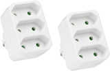 50 x RAW Customer Returns KEAGAR 002-MF-fach-White multi-plug adapter plug protective contact distributor multiple plug - RRP €1487.5