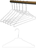 1 x RAW Customer Returns Hagspiel clothes hangers made of metal, wire hangers made of high-quality zinc coating, pack of 100. Metal hangers white powder coating with bar and skirt notches, Made in Austria - RRP €28.9