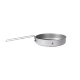 1 x RAW Customer Returns SILVERANT Camping Plate, Titanium Pan Plate with Handle and Mesh Bag, Large Reusable Ultralight for Camping Outdoor Backpacking 750ml  - RRP €18.99