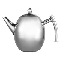 1 x RAW Customer Returns Teapot with tea filter, coffee pot, stainless steel, for kitchen, caf , hotel, restaurant and office, 1 l - RRP €23.11