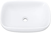 1 x RAW Customer Returns Waschbecken24 Premium ceramic countertop washbasin for the bathroom and guest toilet 45x32x13cm, white A106  - RRP €90.73