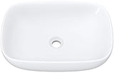 1 x RAW Customer Returns Waschbecken24 Premium ceramic countertop washbasin for the bathroom and guest toilet 45x32x13cm, white A106  - RRP €90.73