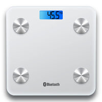 1 x RAW Customer Returns HOMEFASHION Smart Digital Scale with Bluetooth Compatible with iOS and Android, Weight Meter, BMI, Muscle Mass, Body Fat, Water, Bone Mass White  - RRP €18.2