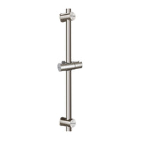 1 x RAW Customer Returns Shower rod, 304 stainless steel shower rod with height and angle adjustable fixing brackets, brushed, total height 650mm - RRP €31.68