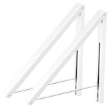 1 x RAW Customer Returns Anjuer Clothes Rack Wall Mounted Clothes Hanger Foldable Aluminum Space Saving White - RRP €23.99