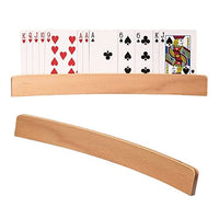 24 x Brand New Set of 2 Wooden Playing Card Holders, Card Game Holder, Poker Playing Holder for Children, Adults, Elderly, Disabled - RRP €328.32