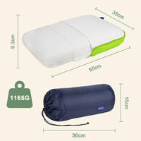 1 x Brand New Rescien neck support pillow memory foam pillow 55 x 35 cm with carrying bag, orthopedic pillow for restful sleep, height-adjustable side sleeper pillow, ergonomic pillow - RRP €37.98