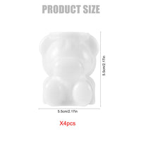 1 x RAW Customer Returns Ice Cube Molds Teddy Bear Silicone Mold 3D Ice Cream Molds Silicone Cake Animal Mold for Coffee Milk Tea Candy Fondant Decoration Pack of 4  - RRP €11.09