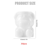 1 x RAW Customer Returns Ice Cube Molds Teddy Bear Silicone Mold 3D Ice Cream Molds Silicone Cake Animal Mold for Coffee Milk Tea Candy Fondant Decoration Pack of 4  - RRP €11.09